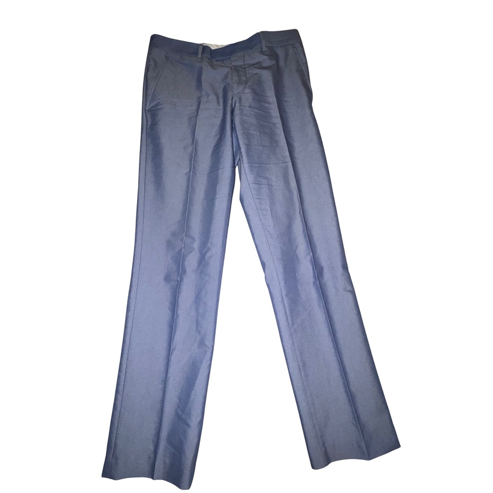 (A10) Zara Man Light Blue Tailored Dress Pants Trousers 30 Slim Fit Flat Front